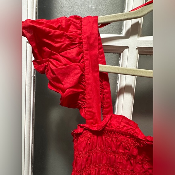 Meraki Smocked Red Top - Picture 5 of 7